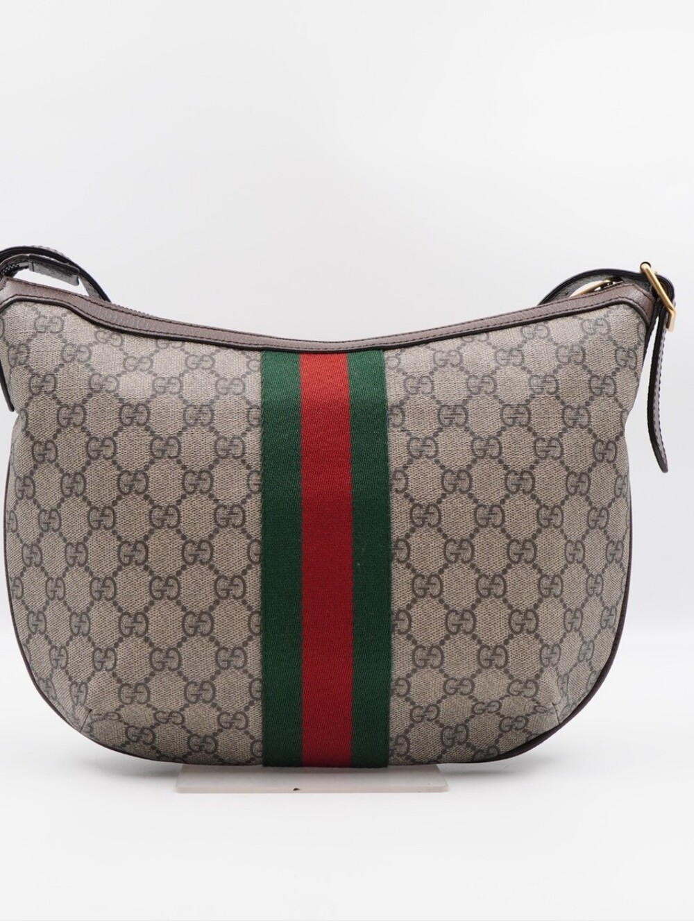 CI32 ❤️ Gucci GG Supreme Monogram Small Ophidia Half Moon Hobo - Picture 3 of 13